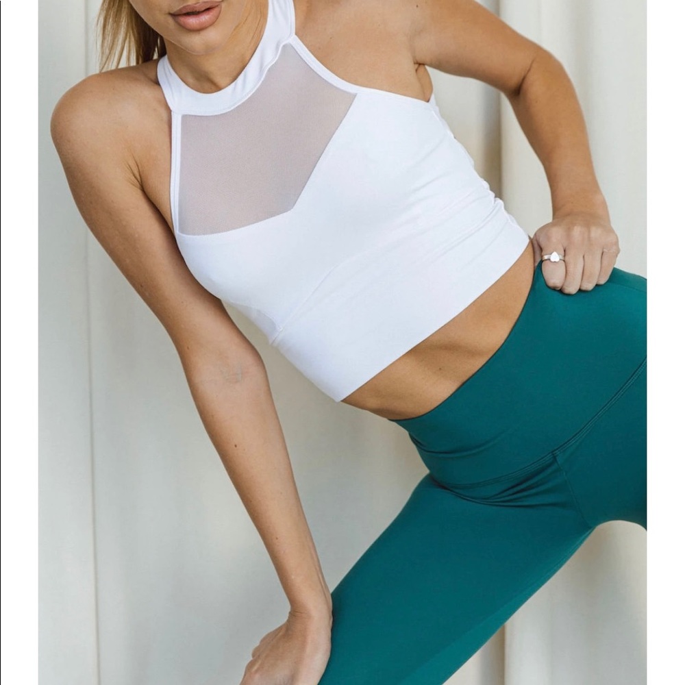 White sports bra